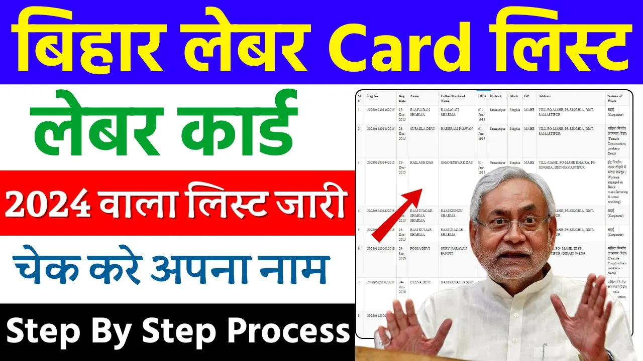 Bihar Labour Card List 2024